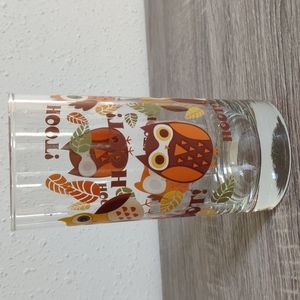Vintage 1970s Libbey Crisa Hoot Owl GlassQ